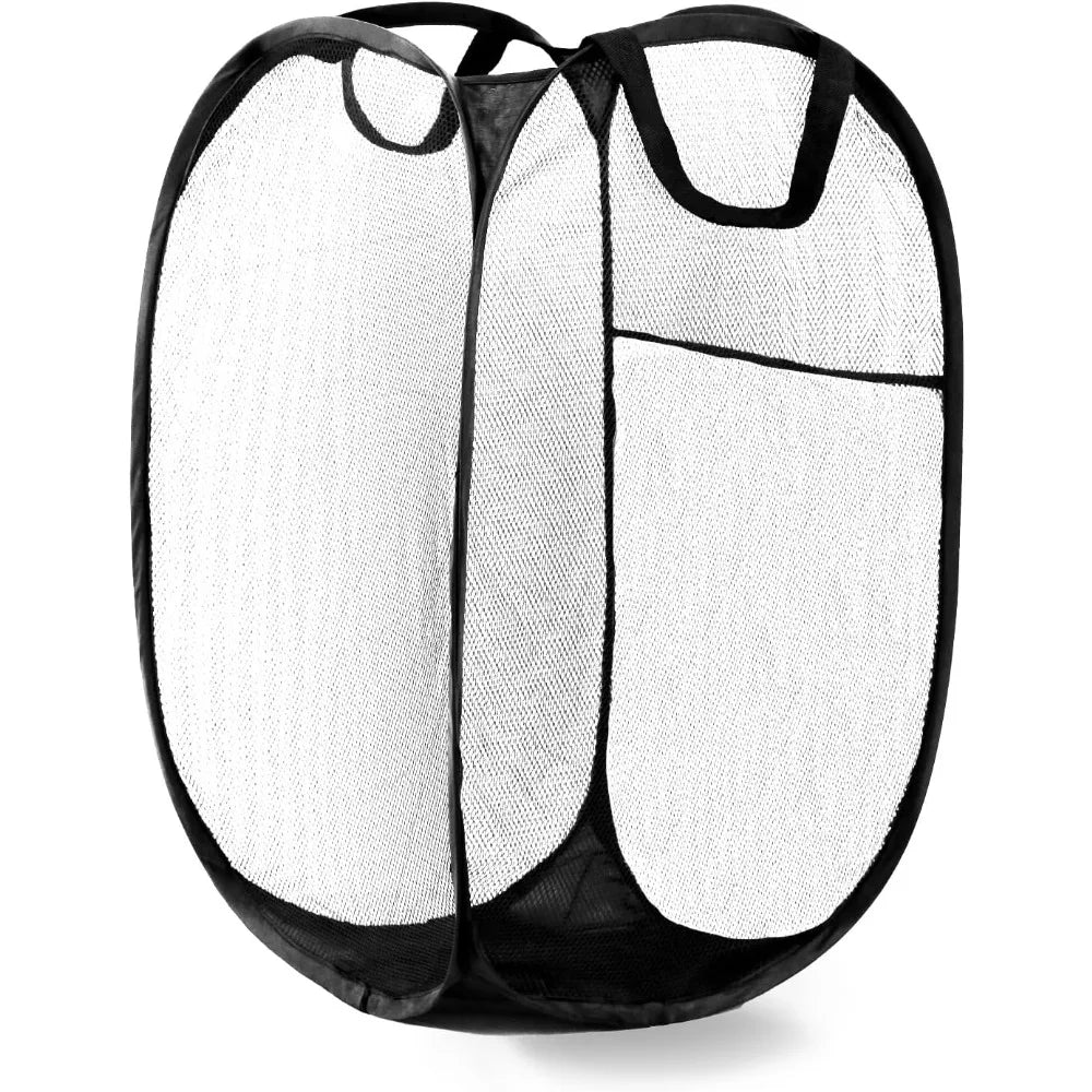 Mesh Laundry Basket Collapsible, Pop Up Foldable Hamper for Clothes Storage and Travel, Space Saver, корзина для белья, Home