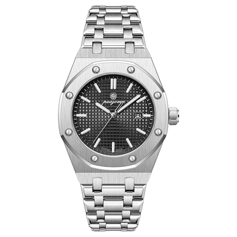 PAAZOMU Luxury Business Man Wristwatch Waterproof Luminous Date Men Watch Stainless Steel Fashion Quartz Watches For Men Reloj