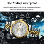 POEDAGAR Classic Luxury Men's Quartz Watches Stainless Steel Date Man Watch Waterproof Luminous Fashion Business Male Wristwatch