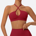Hearuisavy Summer Gym Top Women Ultra Soft Fabrics Push Up Sports Bra Yoga Clothes Running Breathable Workout Fitness Underwear