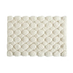 Ivory 2-Piece Cotton Bath Rug Set – 40x60cm&50x80cm Machine Washable Mats for Bathroom, Tub & Shower