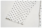 New Summer Women White Polka Dot Print Yoga Sets Hanging Neck Slim Sport Vest High Waist Mid Pants Gym Two-piece Workout Clothes