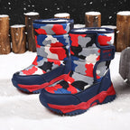 Kids Snow Boots Boys Warm Winter Shoes Outdoor Walking Sneakers Camouflage Comfortable Platform Plush Sports Boy Boots