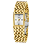 Women's Gold Rectangular Watch Stainless Steel Bracelet