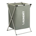 1 PC Large Laundry Hamper 3 Sections Divided Laundry Basket Foldable Washing Bin Dirty Cloth Storage Bag