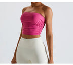 Sexy Strapless Sports Bra Backless Gym Top Women Quick-Drying Yoga Clothes Women Top Fitness Chest Wrap Underwear Workout Bra