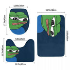 Pepe The Frog Apu Apustaja 3 Pcs Bath Mat Bathroom Set