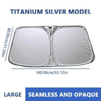 SEAMETAL Car Windshield Sun Shade Cover Front Window Sun Visor Protection Foldable Car Curtains for Summer Cooling UV Refletive