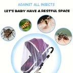 Baby Stroller Mosquito Net with Full Coverage | Sunshade and Windshield Mesh