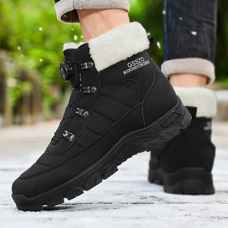 Mens Winter Snow Boots – Warm Durable Outdoor Shoes