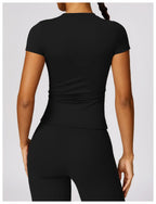 NCLAGEN Gym Top Women Short Sleeve Workout Clothes Sports T Shirt Femme Fitness Activewear Running Accessories Yoga Tight Tops