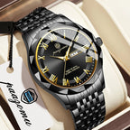 PAAZOMU Top Original Men Watch Waterproof Luminous Date Rectangle Man Wristwatch Mesh Stainless Steel Men's Quartz Watches Male