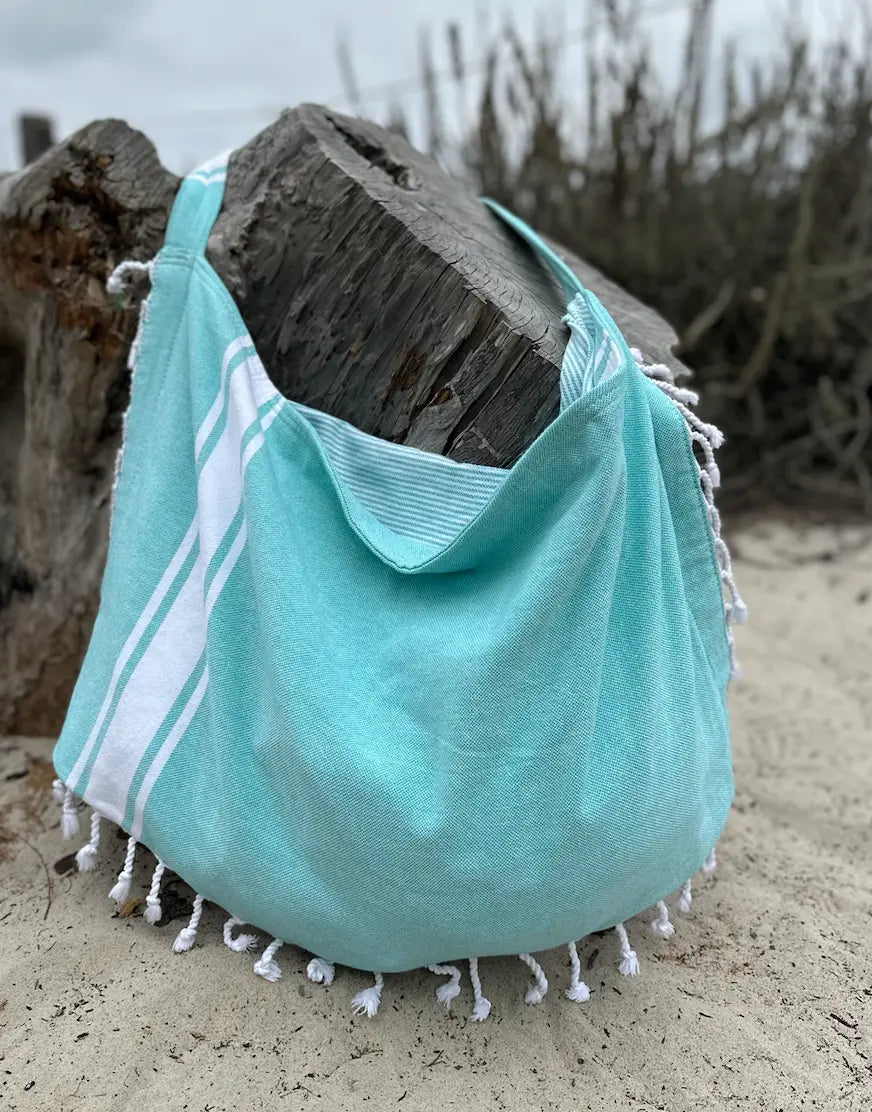 3 in 1 Turkish Cotton Beach Bag, Towel and Chair Cover (Solid Collection)