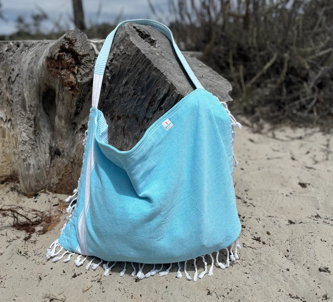 3 in 1 Turkish Cotton Beach Bag, Towel and Chair Cover (Solid Collection)