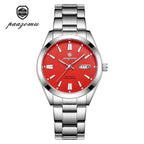 PAAZOMU Top Luxury Man Watch Waterproof Stainless Steel Men Wristwatch Luminous Date Week Fashion Business Quartz Men's Watches