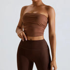 Sexy Strapless Sports Bra Backless Gym Top Women Quick-Drying Yoga Clothes Women Top Fitness Chest Wrap Underwear Workout Bra