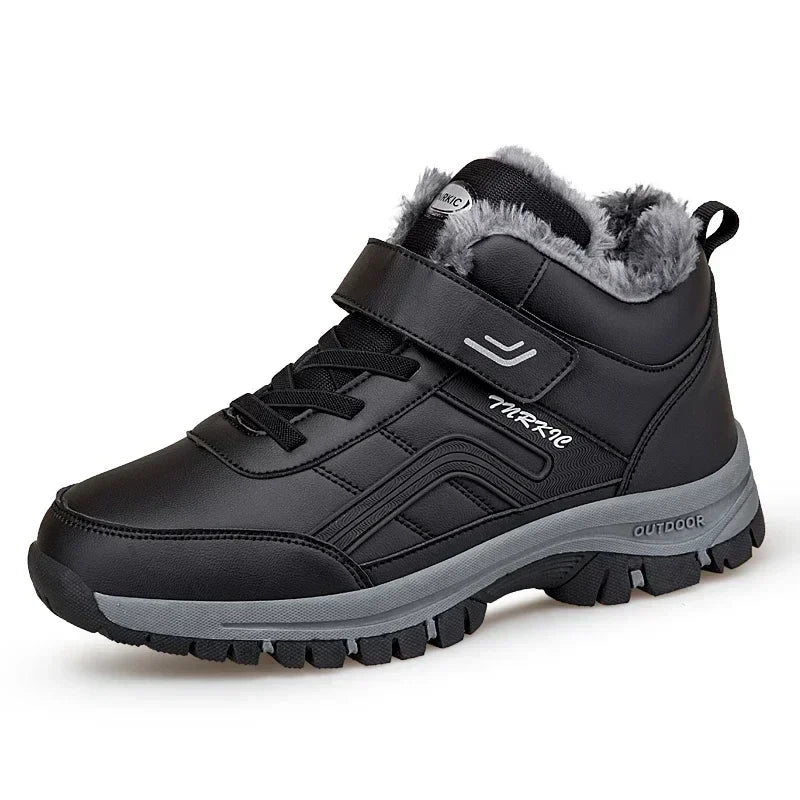 Mens Waterproof Winter Snow Boots – Warm Durable Outdoor Shoes