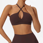 Hearuisavy Summer Gym Top Women Ultra Soft Fabrics Push Up Sports Bra Yoga Clothes Running Breathable Workout Fitness Underwear