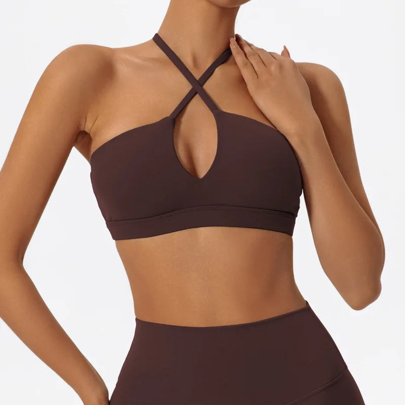 Hearuisavy Summer Gym Top Women Ultra Soft Fabrics Push Up Sports Bra Yoga Clothes Running Breathable Workout Fitness Underwear