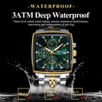 POEDAGAR Top Luxury Male Wristwatch Waterproof Luminous Stainless Steel Men Watch Chronograph Date Business Quartz Men's Watches