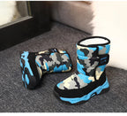 Kids Snow Boots Boys Warm Winter Shoes Outdoor Walking Sneakers Camouflage Comfortable Platform Plush Sports Boy Boots