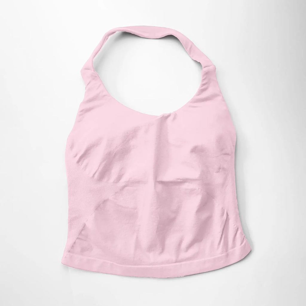 NCLAGEN Gym Halter Top Woman longline strappy tank Padded yoga clothing Fitness workout Running Activewear pilates clothes