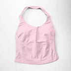 NCLAGEN Gym Halter Top Woman longline strappy tank Padded yoga clothing Fitness workout Running Activewear pilates clothes