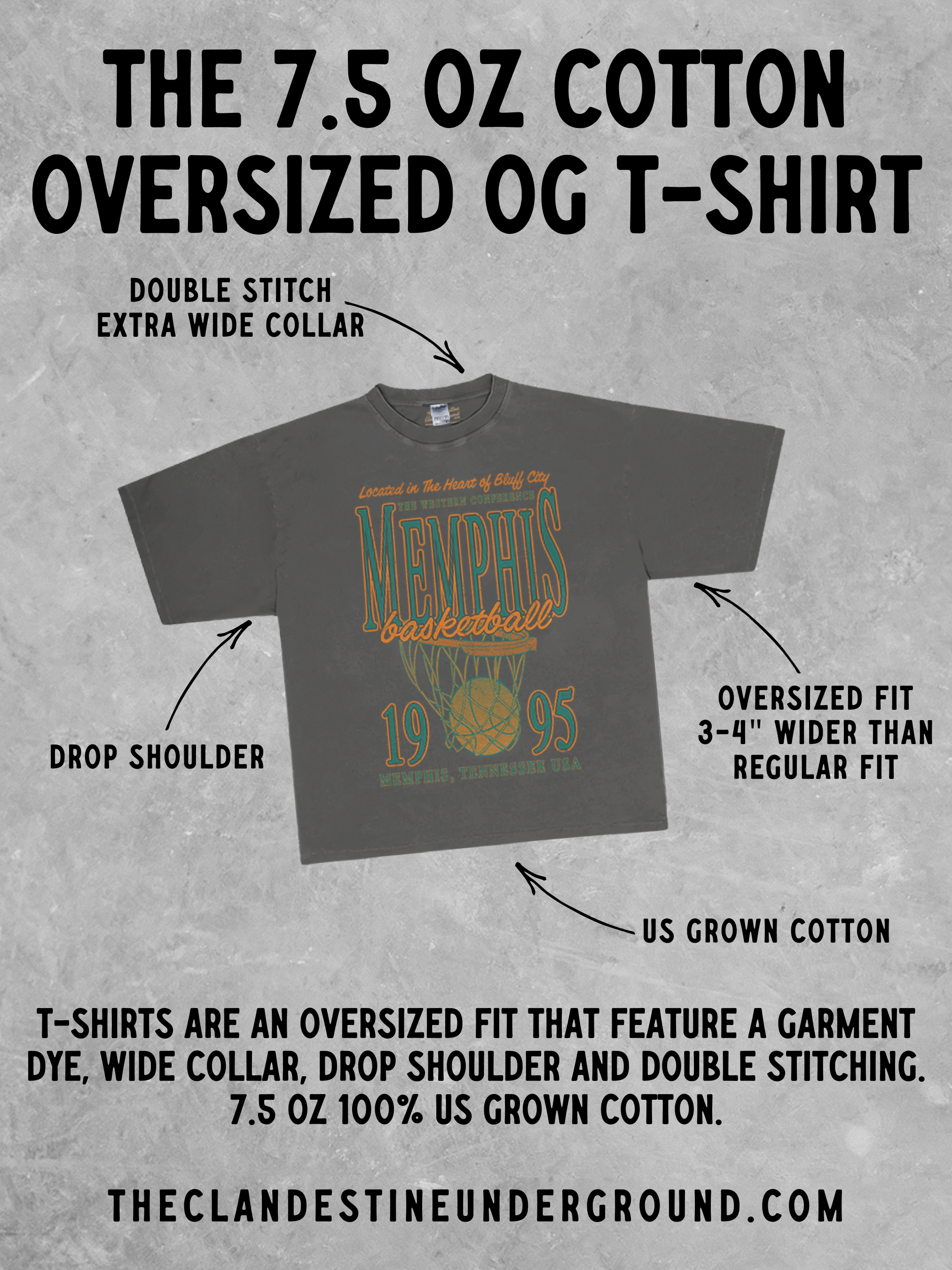 Underground Original Design: 90's Los Angeles Basketball Boxy Oversized TShirt