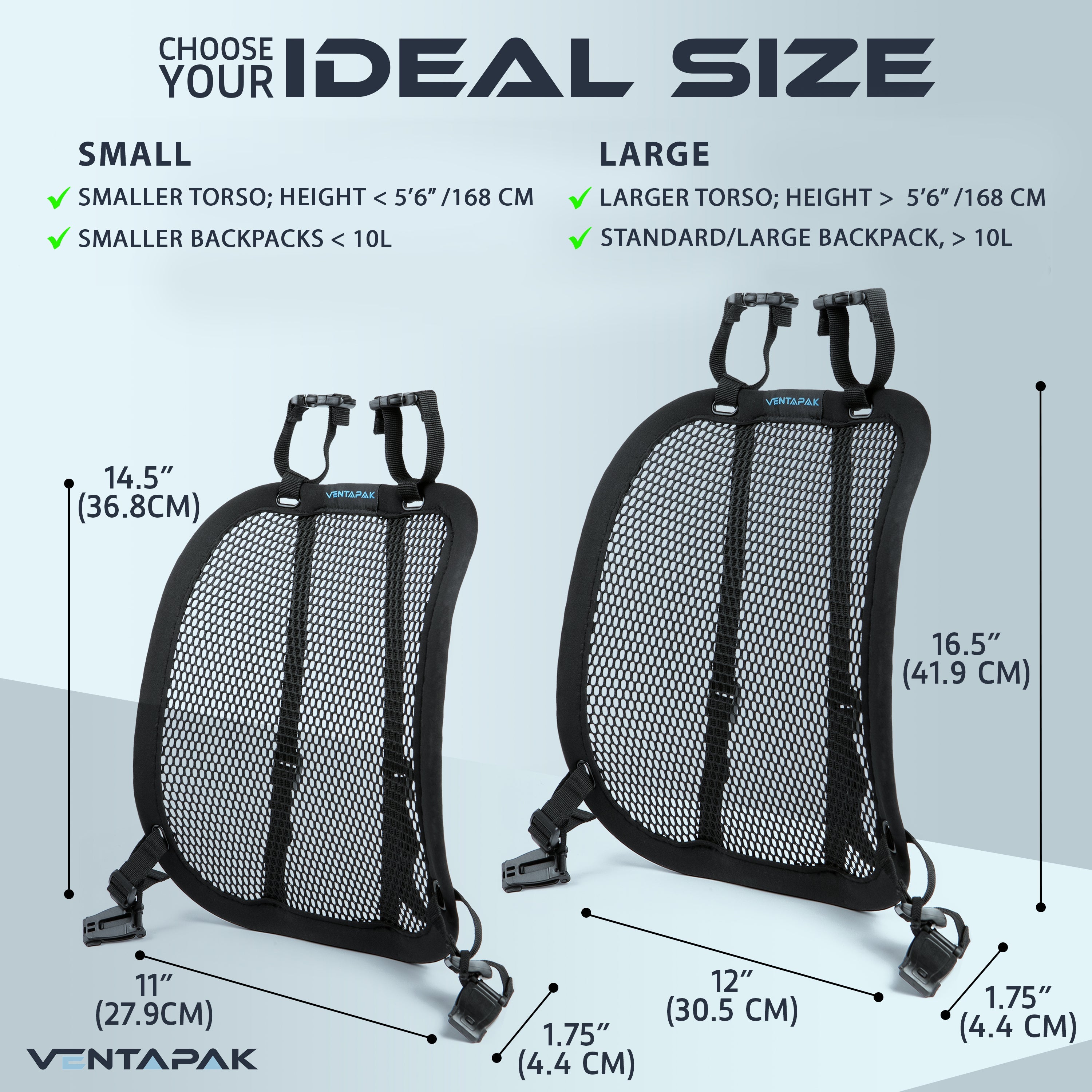 VentaPak - Backpack Comfort Accessory   Lightweight <12 OZ