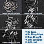 600 Pcs Wire Rope Crimping Swaging Tool Kit for Wire Cable Crimps Aluminum Double Barrel
