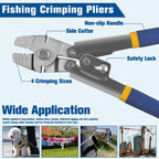 600 Pcs Wire Rope Crimping Swaging Tool Kit for Wire Cable Crimps Aluminum Double Barrel