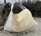 3 in 1 Turkish Cotton Beach Bag, Towel and Chair Cover (Solid Collection)