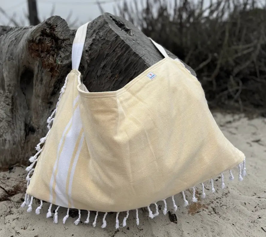3 in 1 Turkish Cotton Beach Bag, Towel and Chair Cover (Solid Collection)