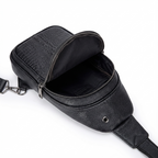 Men's Croc-Embossed Leather Sling Bag – Professional Utility Carry