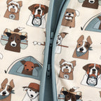 Camp Paws (Convertible Zip Footies) - Blue