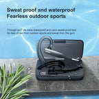 Comfortable Bluetooth Earpiece Wireless Earphone Bluetooth 5.0 Handsfree Earpiece Noise Cancelling HiFi Headset With Dual HD Mic For All Smart Phones Ear Wireless Bluetooth Sport Lightweight Headphones With Case Standby Time For Business Workout Driving