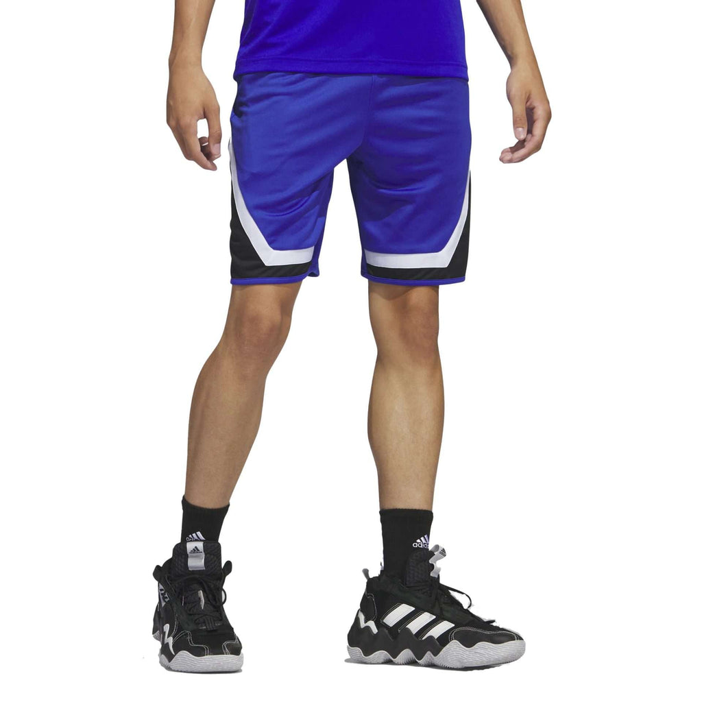 adidas Men's Pro Block Basketball Shorts - Semi Lucid Blue / White