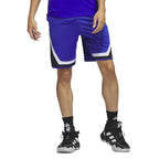adidas Men's Pro Block Basketball Shorts - Semi Lucid Blue / White