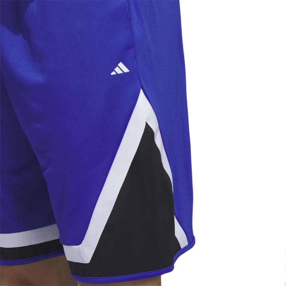 adidas Men's Pro Block Basketball Shorts - Semi Lucid Blue / White