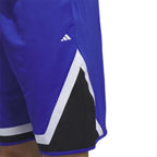 adidas Men's Pro Block Basketball Shorts - Semi Lucid Blue / White