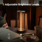 AUGE Light Minimalist Cordless LED Table Lamp, White, Gray