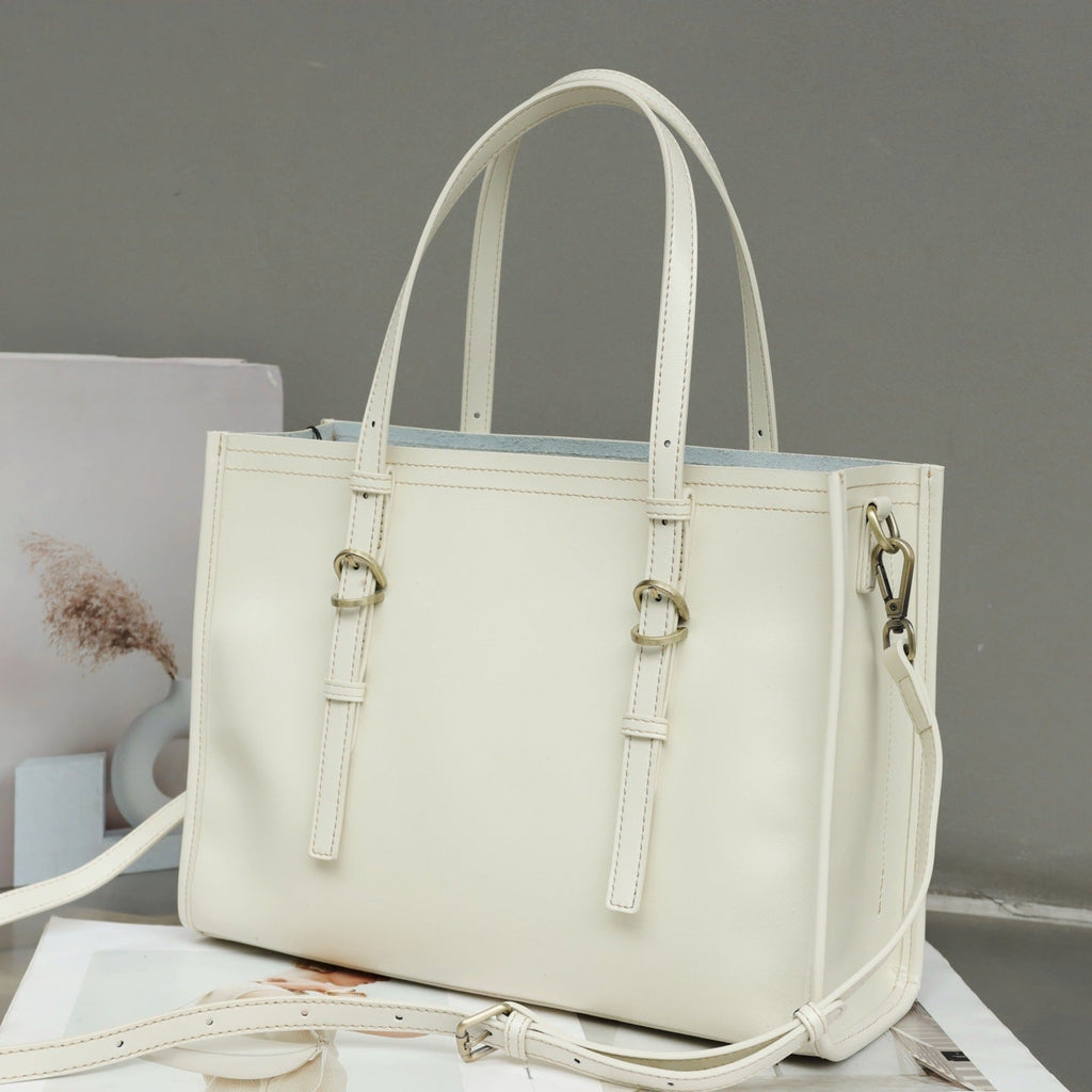 New Genuine Leather Women's Bag, Top-grain Cowhide Shopping Bag, Luxury Feel, Commuter Handbag, Single Shoulder And Crossbody Bag