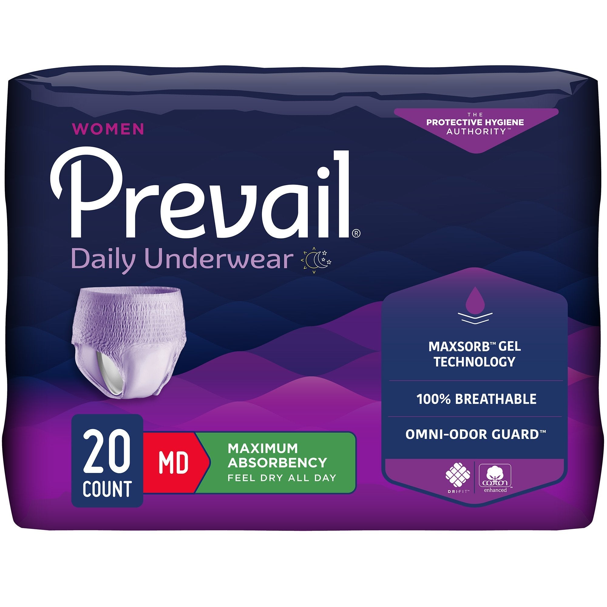 Prevail® for Women Daily Maximum Absorbent Underwear, Medium PWC-512/1