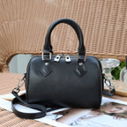Top-grain Leather Women's Bag, New Cross-border Boston Style, Genuine Leather, High-end Feel, Handheld, Large Capacity Bowling Bag
