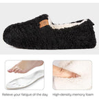 NWT New EverFoams Womens 8.5 Black Slippers Soft Memory Foam House Shoes