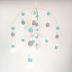 Baby Nordic Wooden Beads Wind Chimes with Wool Balls Nursery Mobile Crib Bed Bell Baby Bedroom Ceiling Wooden Beads Wind Chime Hanging Newborn Baby Bed Hanging Wind-bell Crib Tent Kids Room Decorations Ornaments