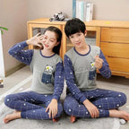 Boys Girls Sleepwear Winter Cotton Pajamas Sets Children Home Wear For Boy Pajamas Kids Nightwear Teenage Pajamas Clothes Sleepwear Suit Comfortable Thin Leisure Sleep Lounge Sleepwear for Adults Women Jogging Home wear