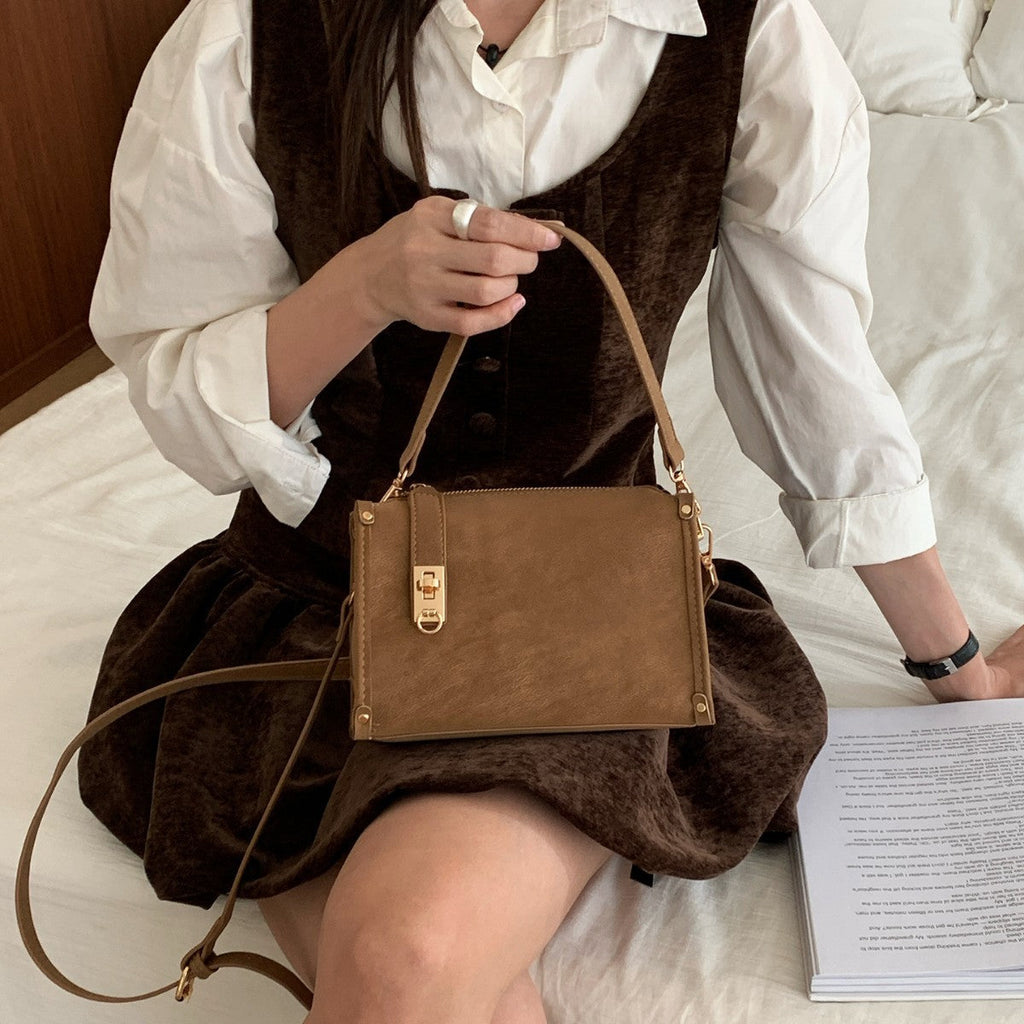 Casual Fashion Womens Handheld Zipper Shoulder Bag
