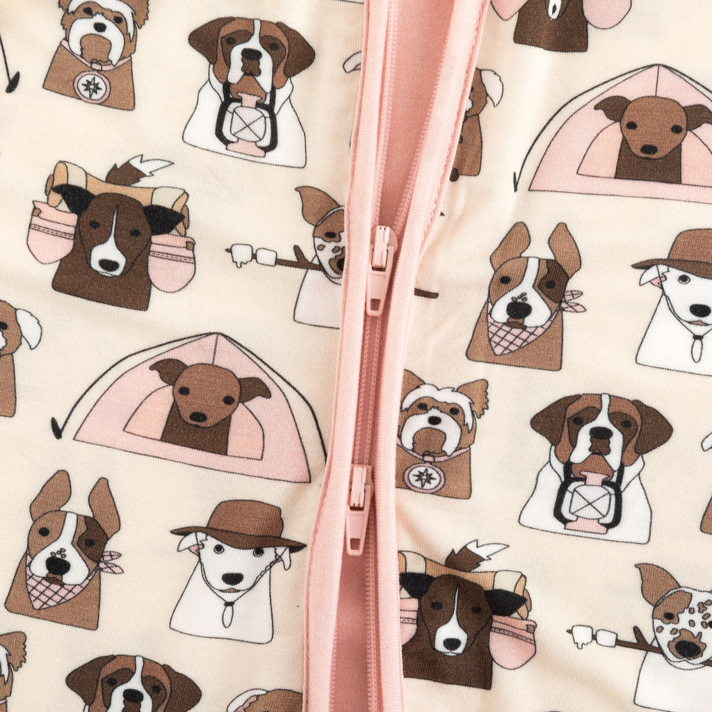 Camp Paws (Romper) - Pink