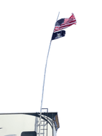 Marshin Whips Camp Locator Kit | RV Ladder Mount & Telescoping Pole System